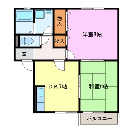 カーサみやにしの物件間取画像